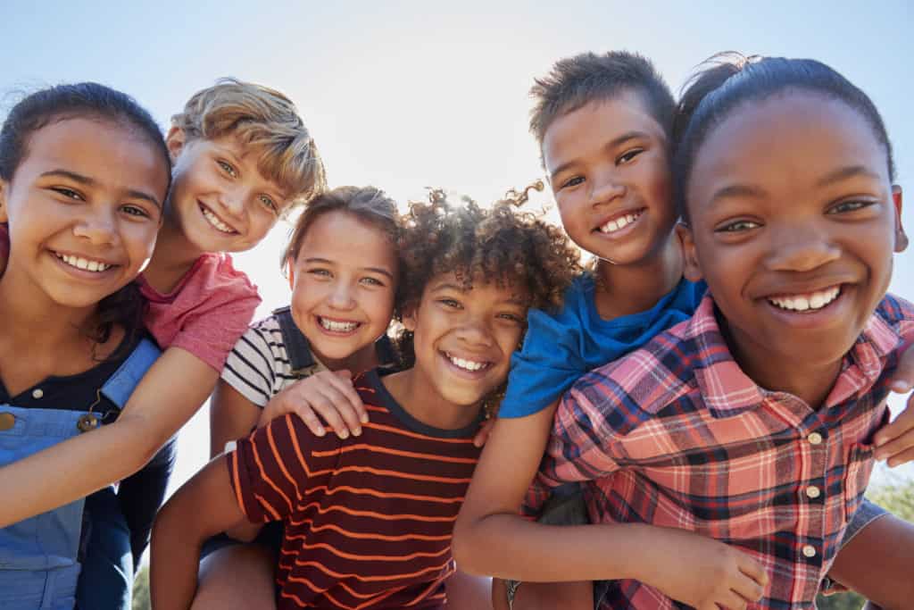 happy group of kids